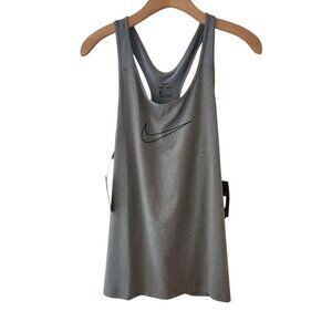 Nike Dri-Fit Tank Top Racerback Athleticwear Gym Gray Womens Large NEW NWT